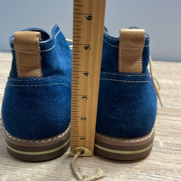 Blass Mens Genuine Suede Chukka Boots Dark Blue Lace Up Rubber Soles Size 9.5 - Picture 12 of 13